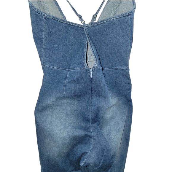 Floral Denim Jumpsuit From Fashion Nova - Picture 7 of 8